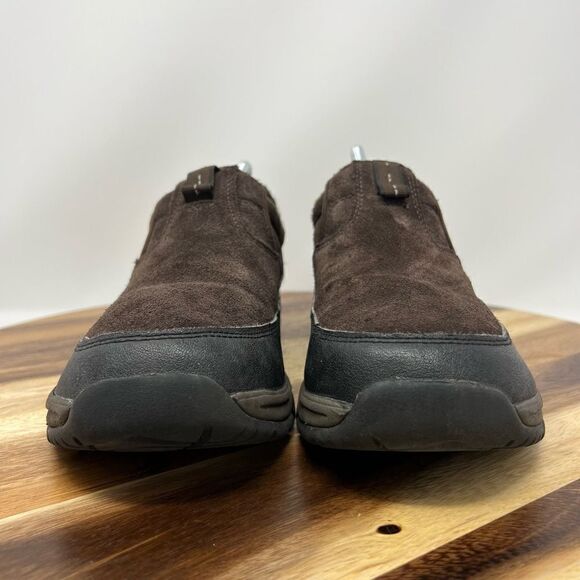 LL Bean Men's Size 9 Medium Comfort Brown Leather Suede Slip On Shoes 277304 - Picture 6 of 12